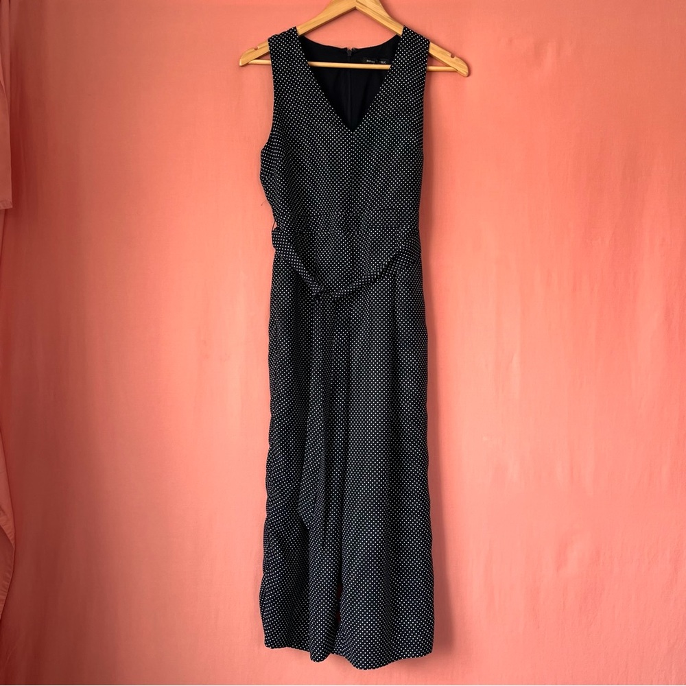 Size 4 Petite Banana Republic Black Polka Dot Jumper